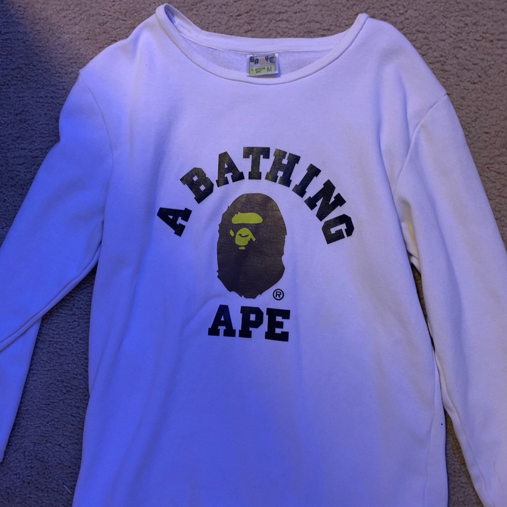 BAPE white sweatshirt